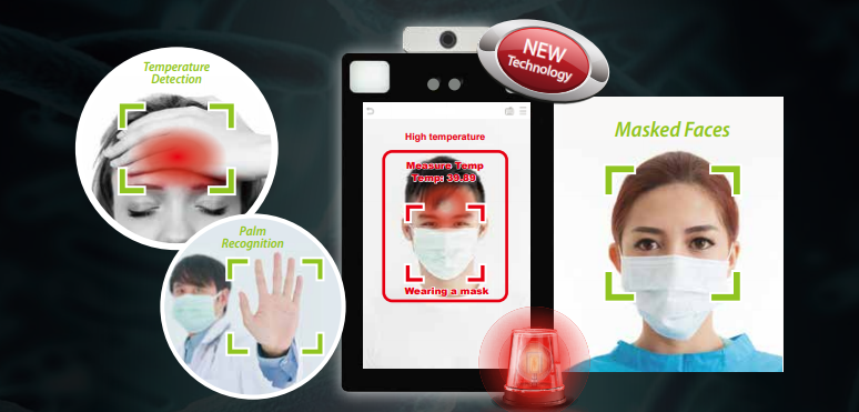 Touchless Biometric Solution with Mask & Body Temperature Detection