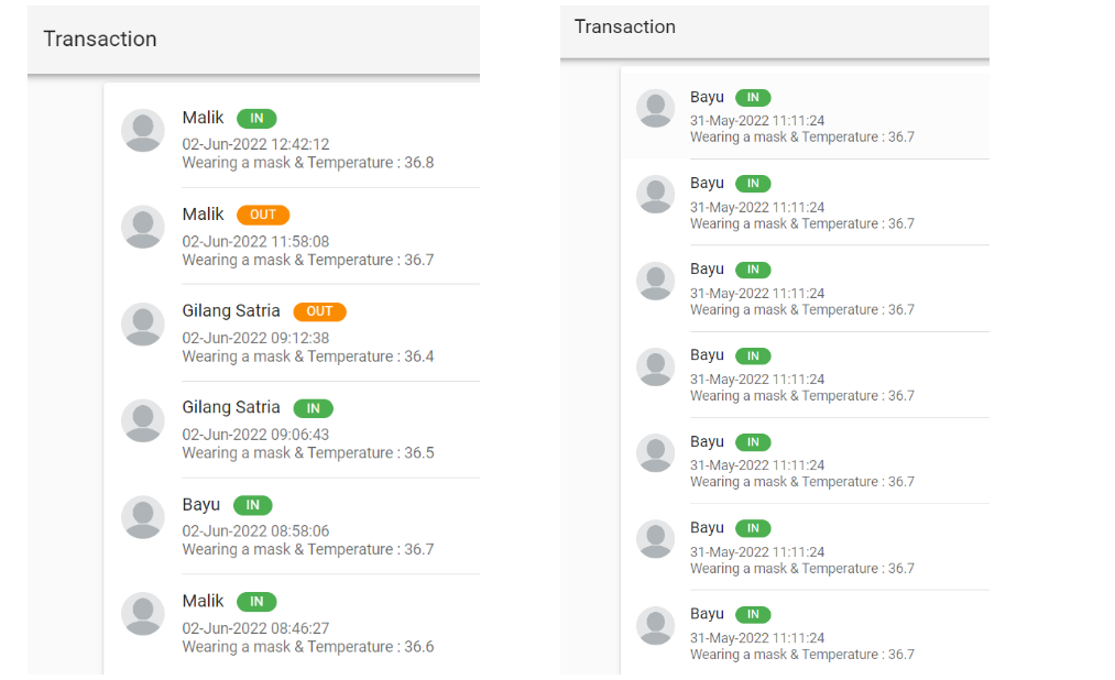 transaction details